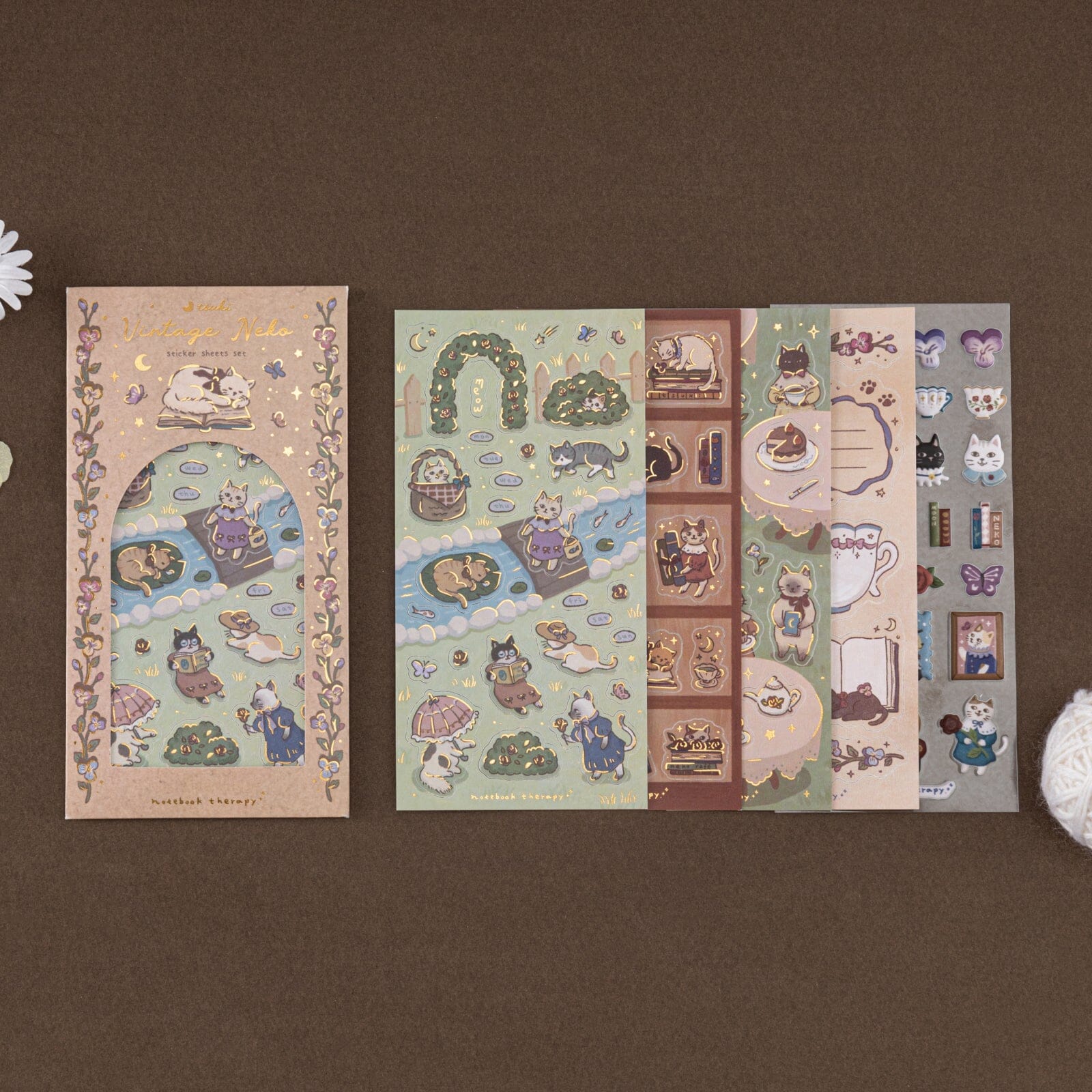 Tsuki ‘Vintage Neko’ Sticker Set ☾ - Image 4