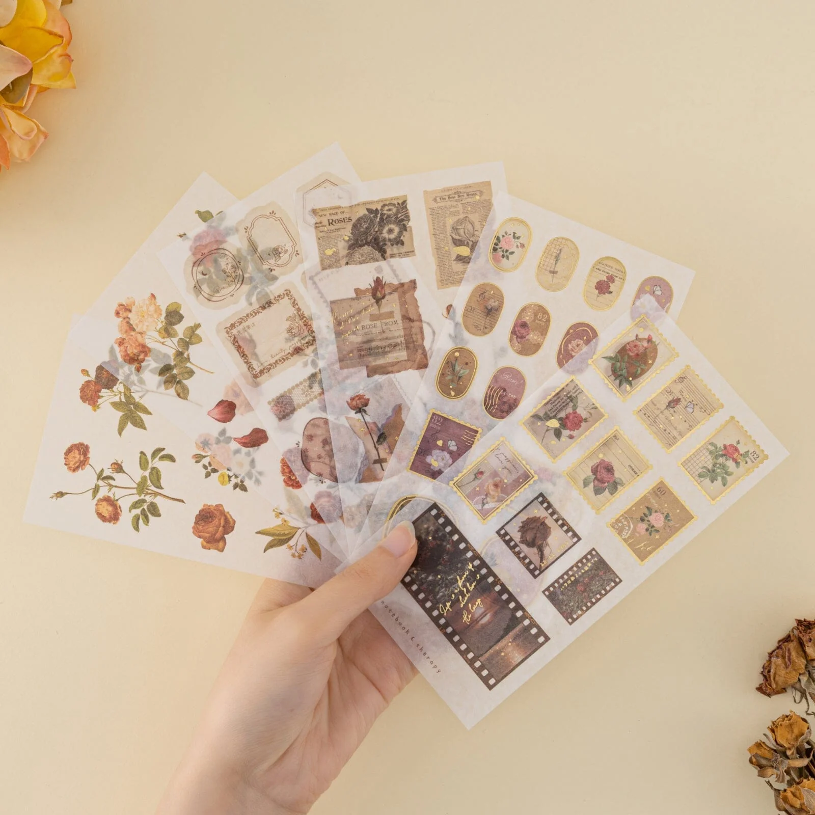 Tsuki ‘Vintage Rose’ Sticker Set ☾ - Image 3