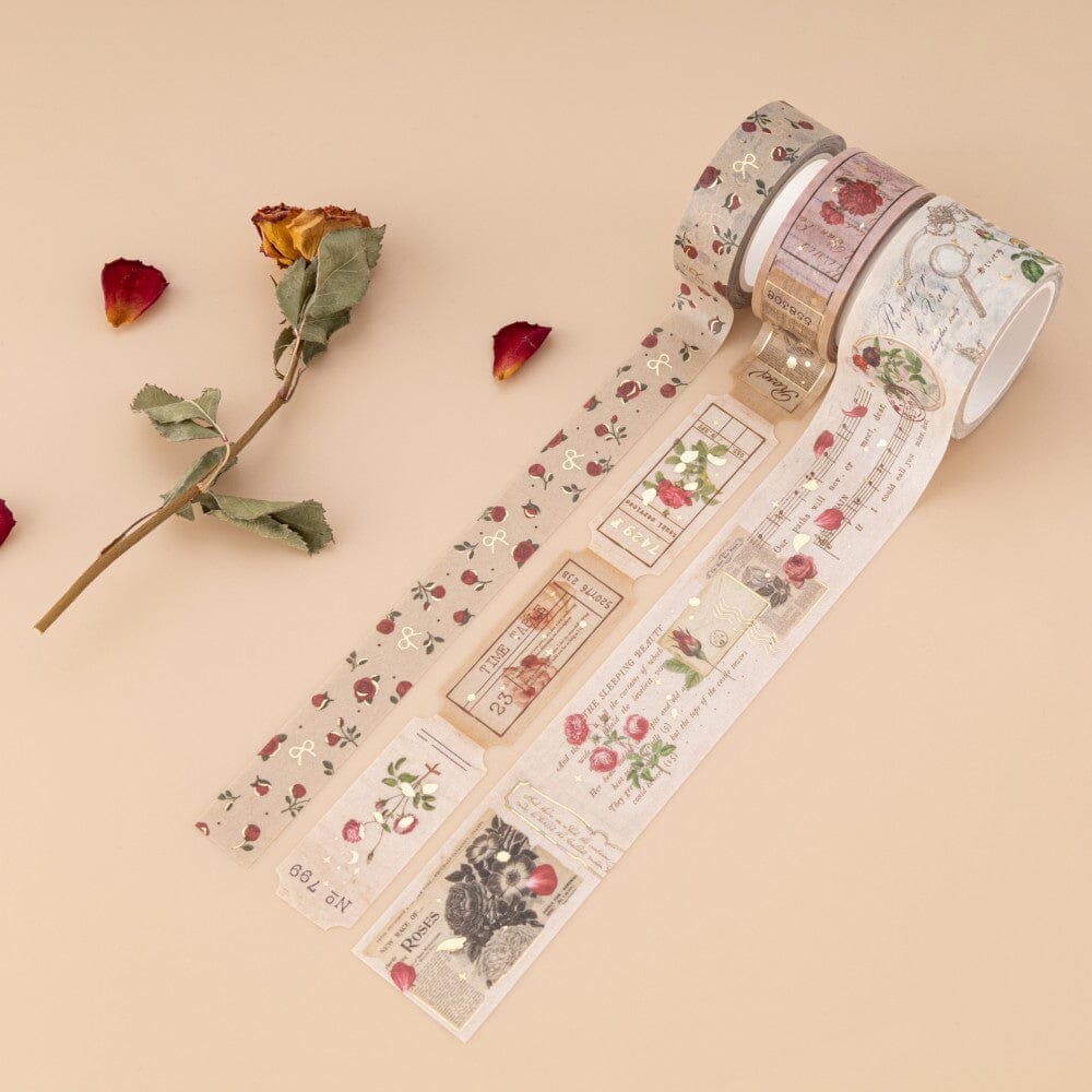 Tsuki ‘Vintage Rose’ #2 Washi Tape Set ☾ - Image 12