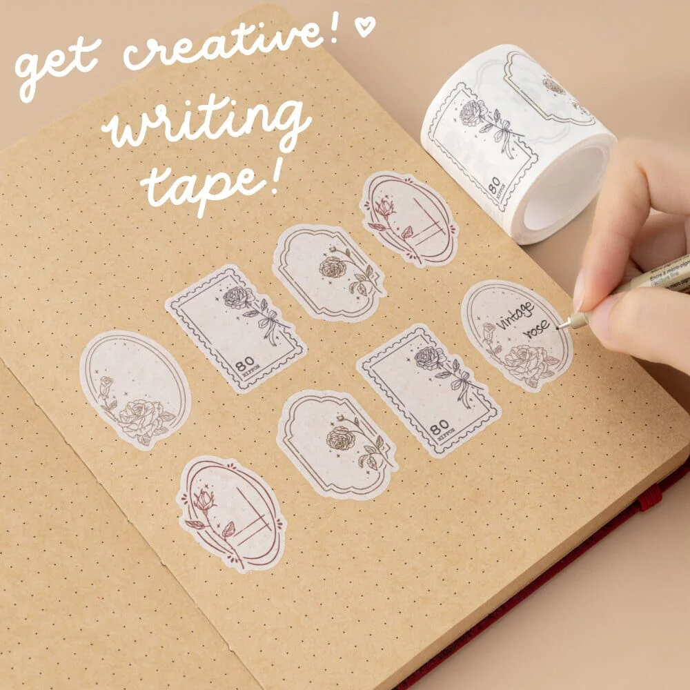 Tsuki ‘Vintage Rose’ #2 Washi Tape Set ☾ - Image 9