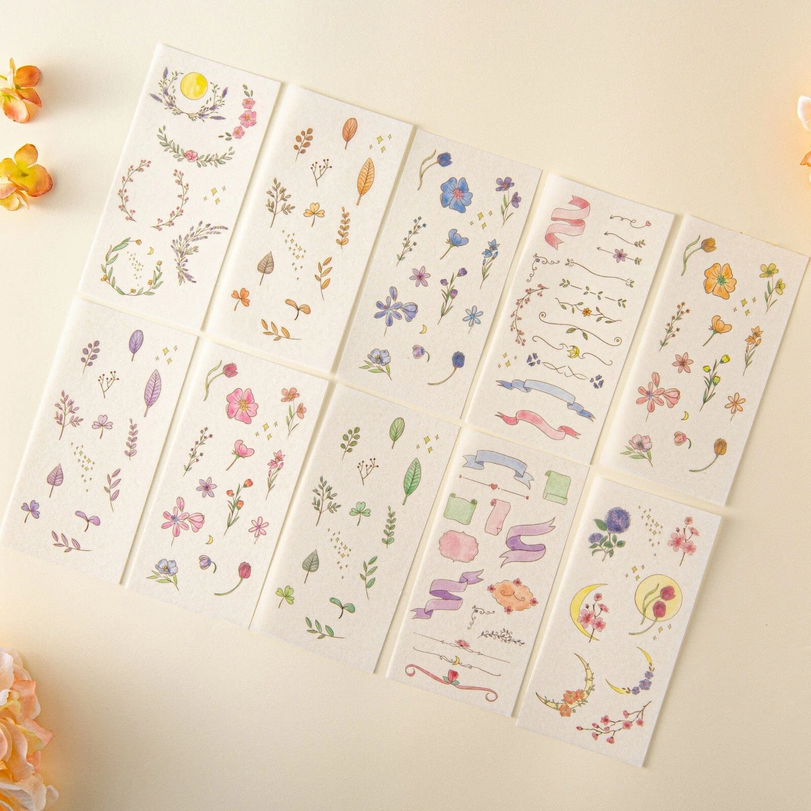Tsuki ‘Watercolour Garden’ Stickers - Set Of 10 - Image 6