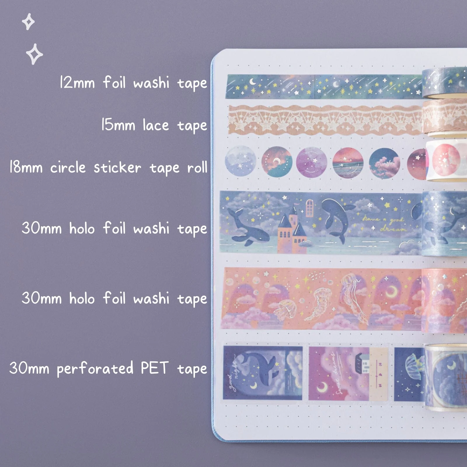 Tsuki ‘Whale Dreams’ Limited Edition Holographic Bullet Journal Set ☾ - Image 7