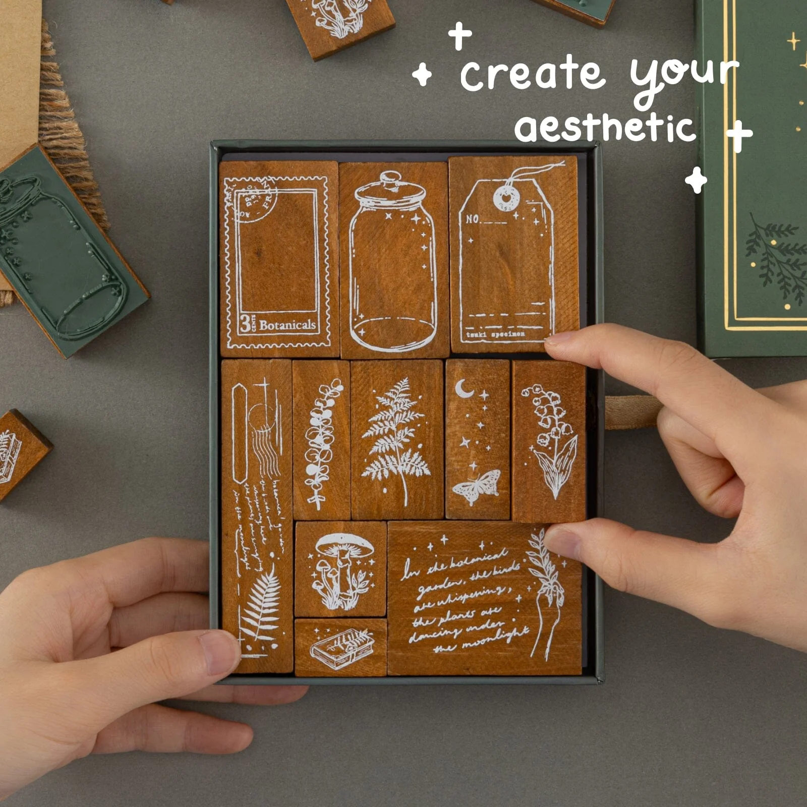 Tsuki ‘Whimsical Botanics’ Bullet Journal Stamp Set ☾ - Image 3