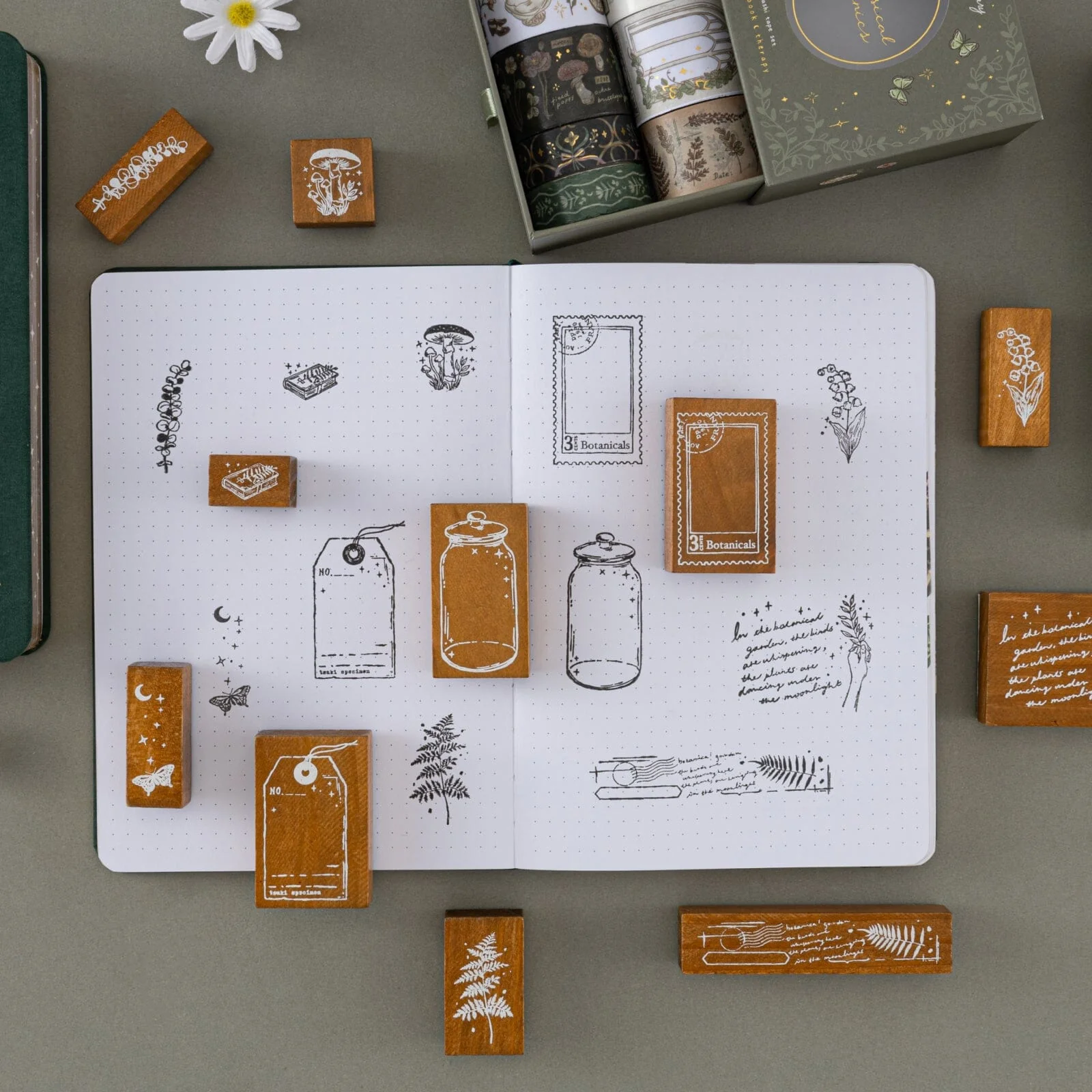 Tsuki ‘Whimsical Botanics’ Bullet Journal Stamp Set ☾ - Image 8