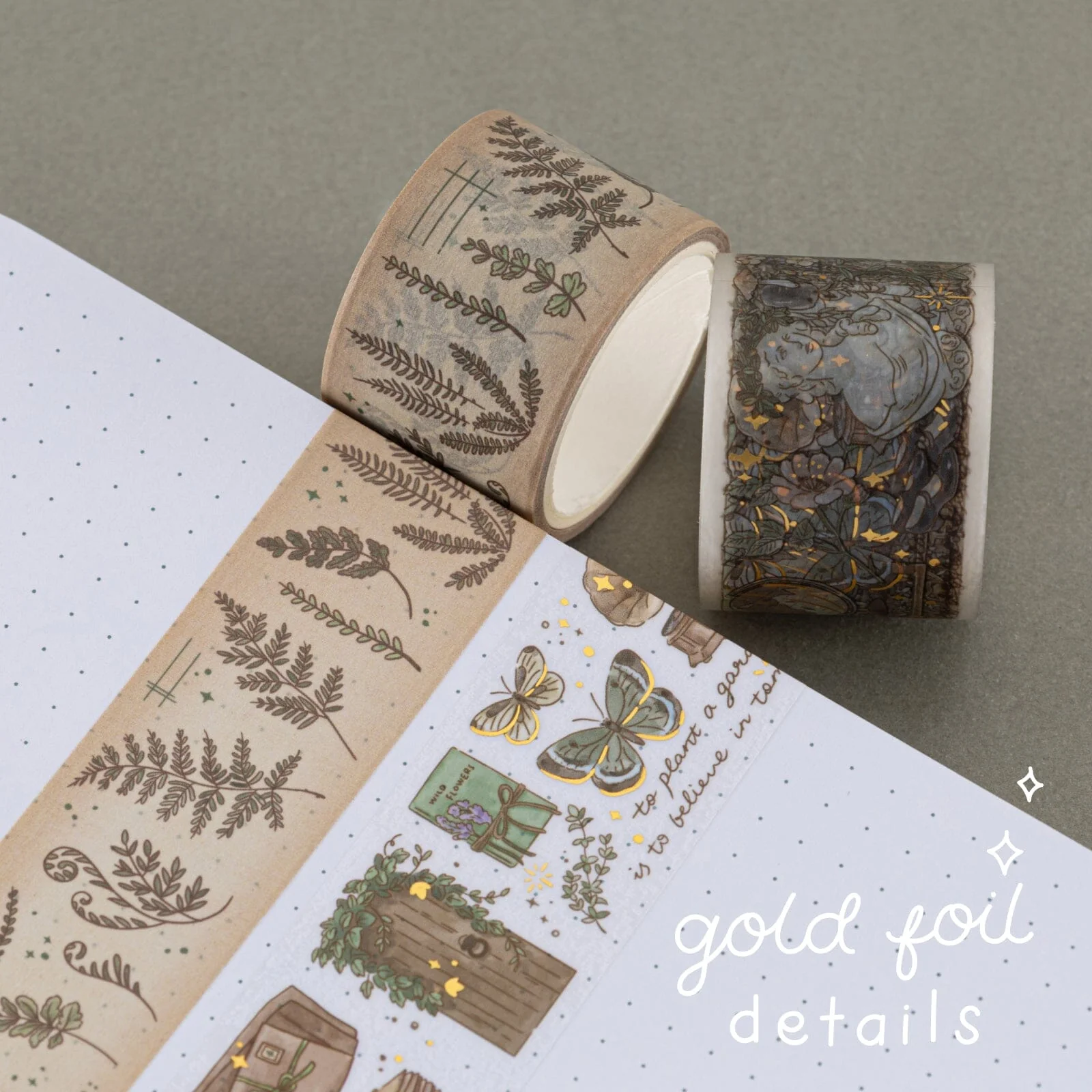 Tsuki ‘Whimsical Botanics’ Washi Tape Set ☾ - Image 12