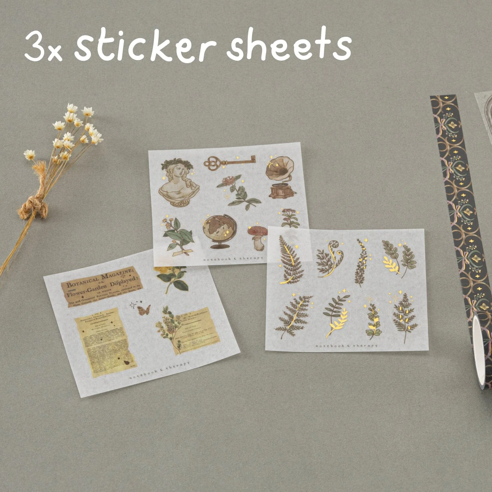 Tsuki ‘Whimsical Botanics’ Washi Tape Set ☾ - Image 6