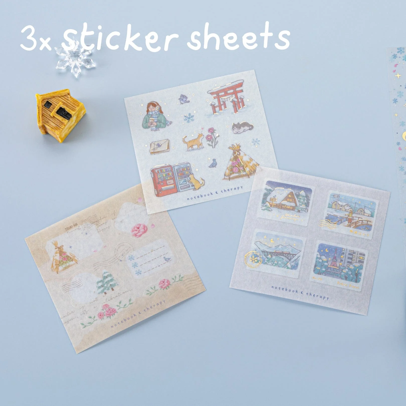 Tsuki ‘Winter Journey’ Washi Tape Set ☾ - Image 6